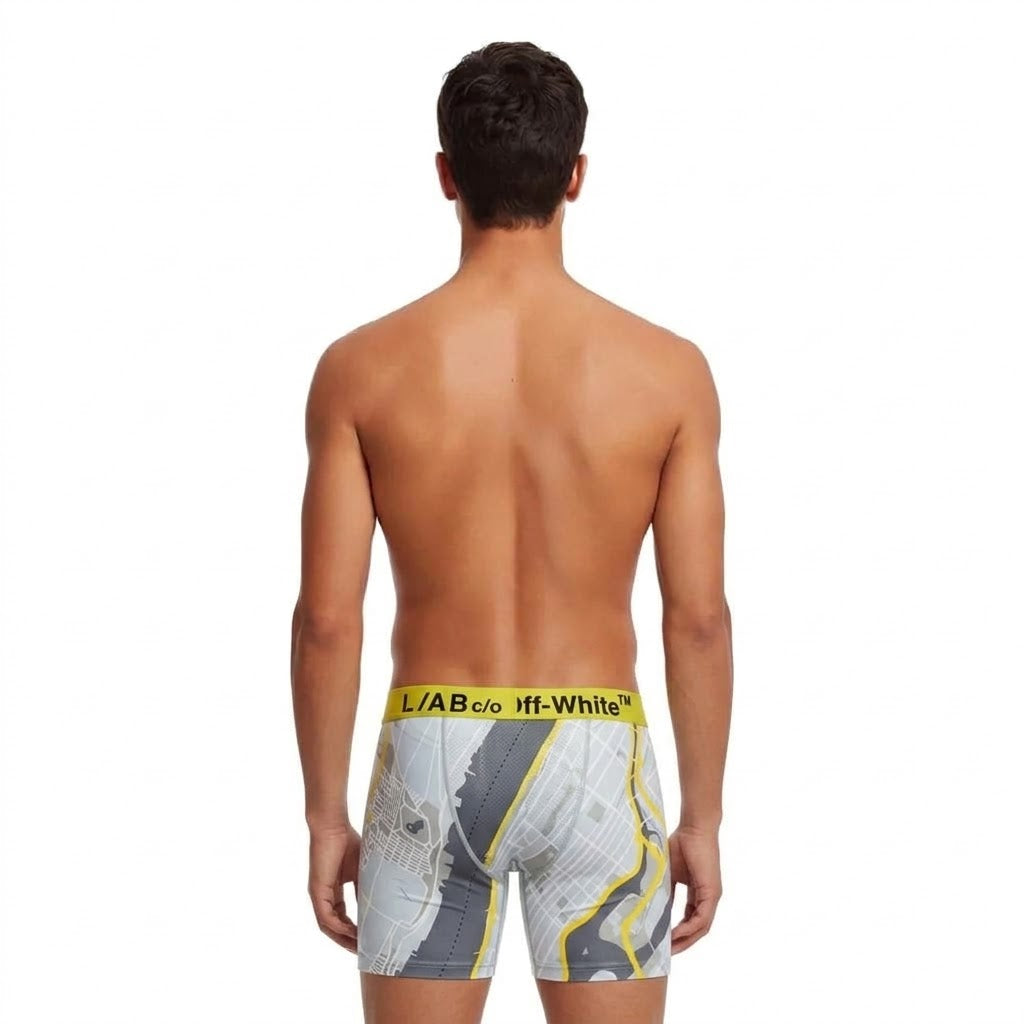 L/AB CO Off-White Stacked Diags AOP Boxer