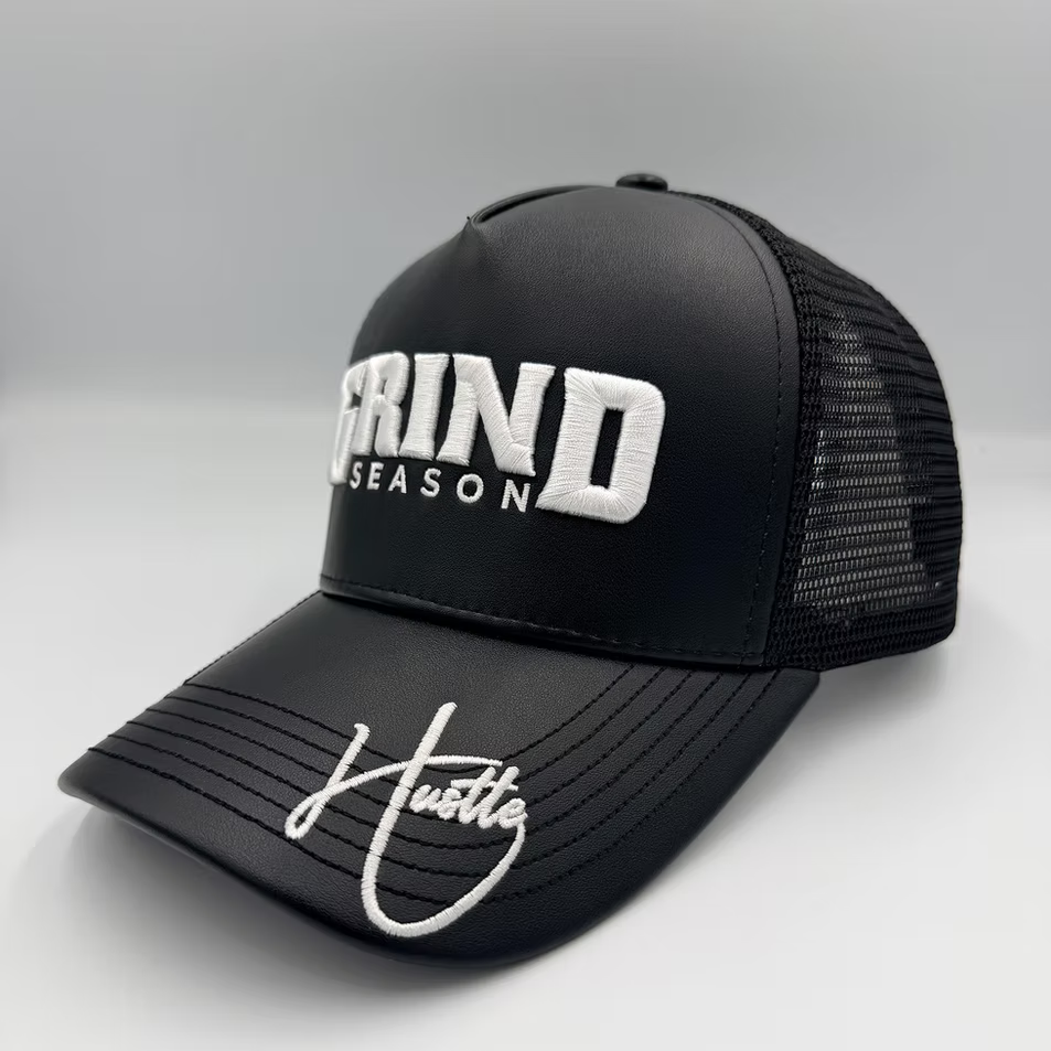 Grind Season Leather Trucker Hat Multi Colors
