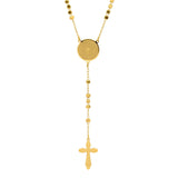 Padre Nuestro Prayer Box Beaded Rosary Necklace