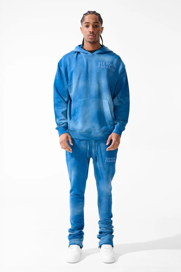 JORDAN  CRAIG PARADISE FRENCH TERRY WASHED PULLOVER HOODIE MULTI COLORS