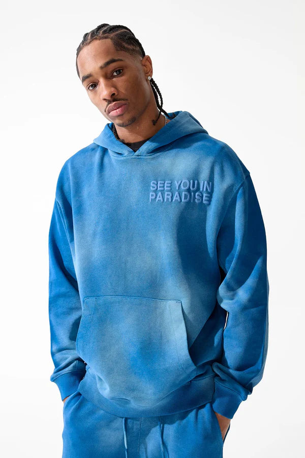 JORDAN  CRAIG PARADISE FRENCH TERRY WASHED PULLOVER HOODIE MULTI COLORS