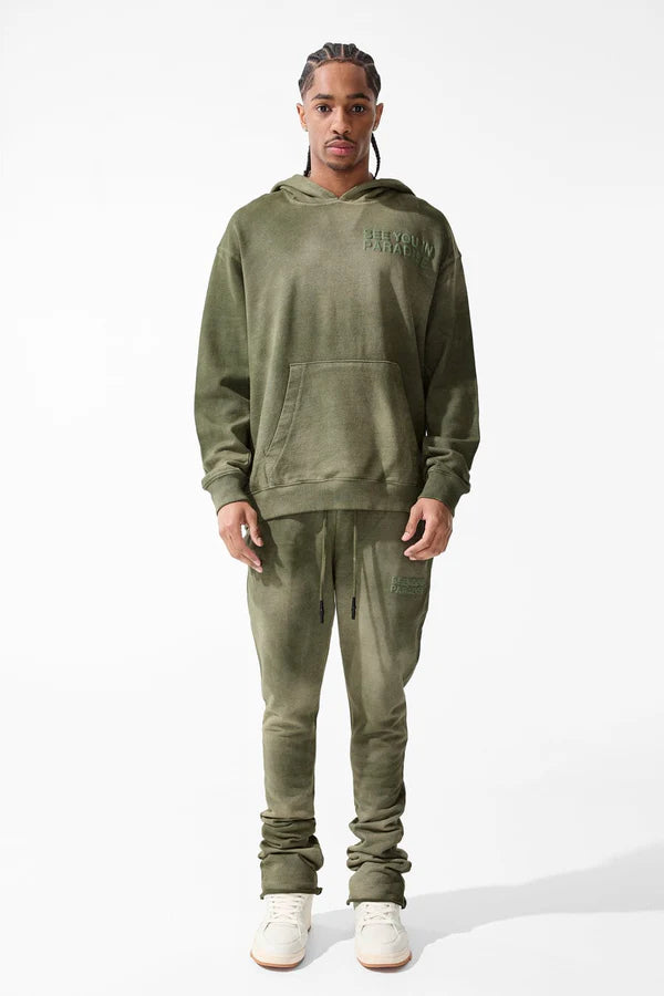 JORDAN  CRAIG PARADISE FRENCH TERRY WASHED PULLOVER HOODIE MULTI COLORS