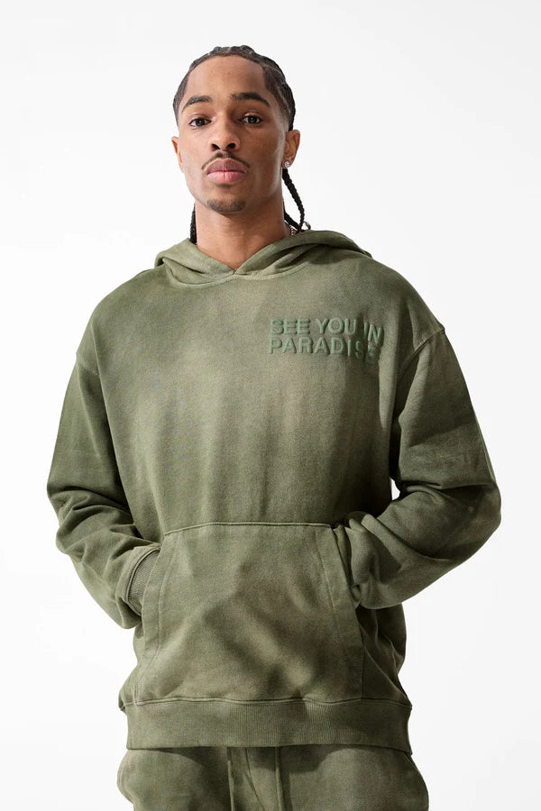 JORDAN  CRAIG PARADISE FRENCH TERRY WASHED PULLOVER HOODIE MULTI COLORS