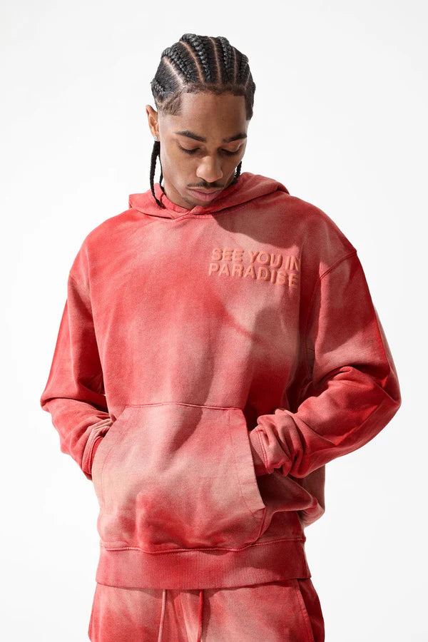 JORDAN  CRAIG PARADISE FRENCH TERRY WASHED PULLOVER HOODIE MULTI COLORS