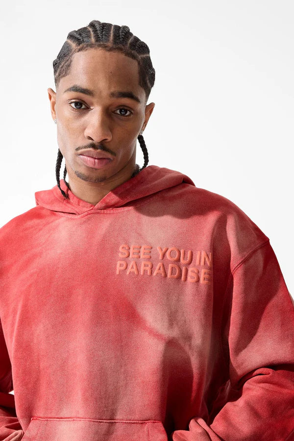 JORDAN  CRAIG PARADISE FRENCH TERRY WASHED PULLOVER HOODIE MULTI COLORS