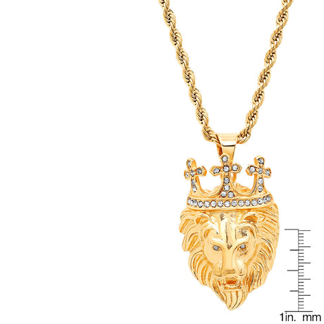 Triple Cross Lion King Pendant