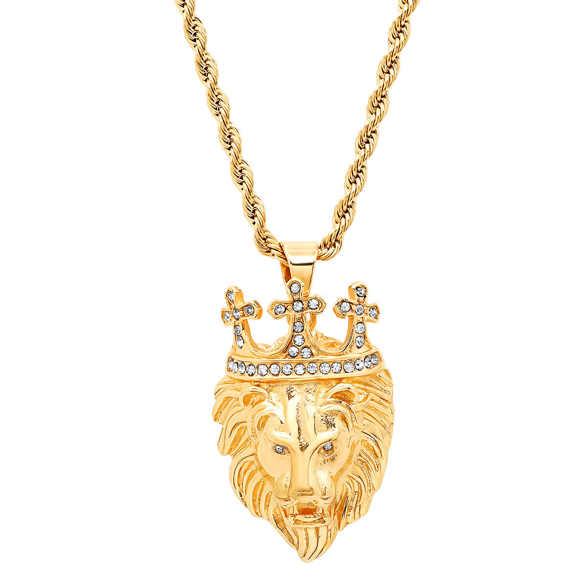 Triple Cross Lion King Pendant