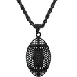 Steeltime 18k Gold Plated Football Necklace