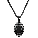 Steeltime 18k Gold Plated Football Necklace