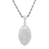 Steeltime 18k Gold Plated Football Necklace