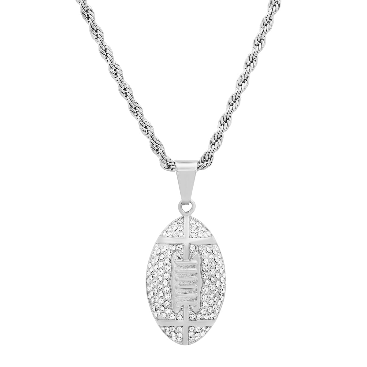Steeltime 18k Gold Plated Football Necklace