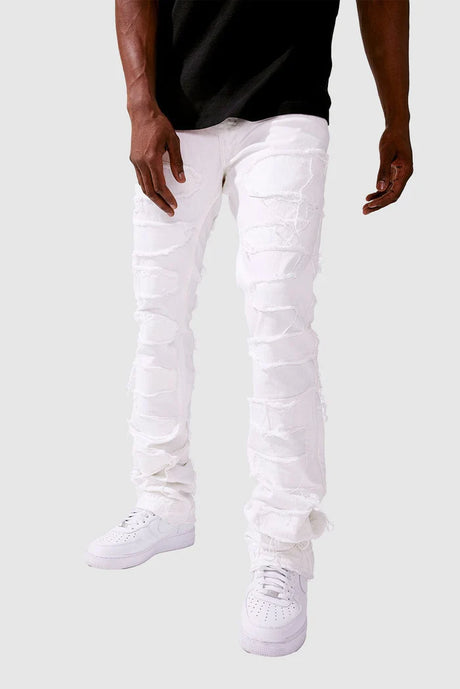 Jordan Craig Jeans - Martin Stacked Inseam - Plaster - White