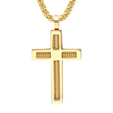 18K Gold Plated Rebar Cross Necklace
