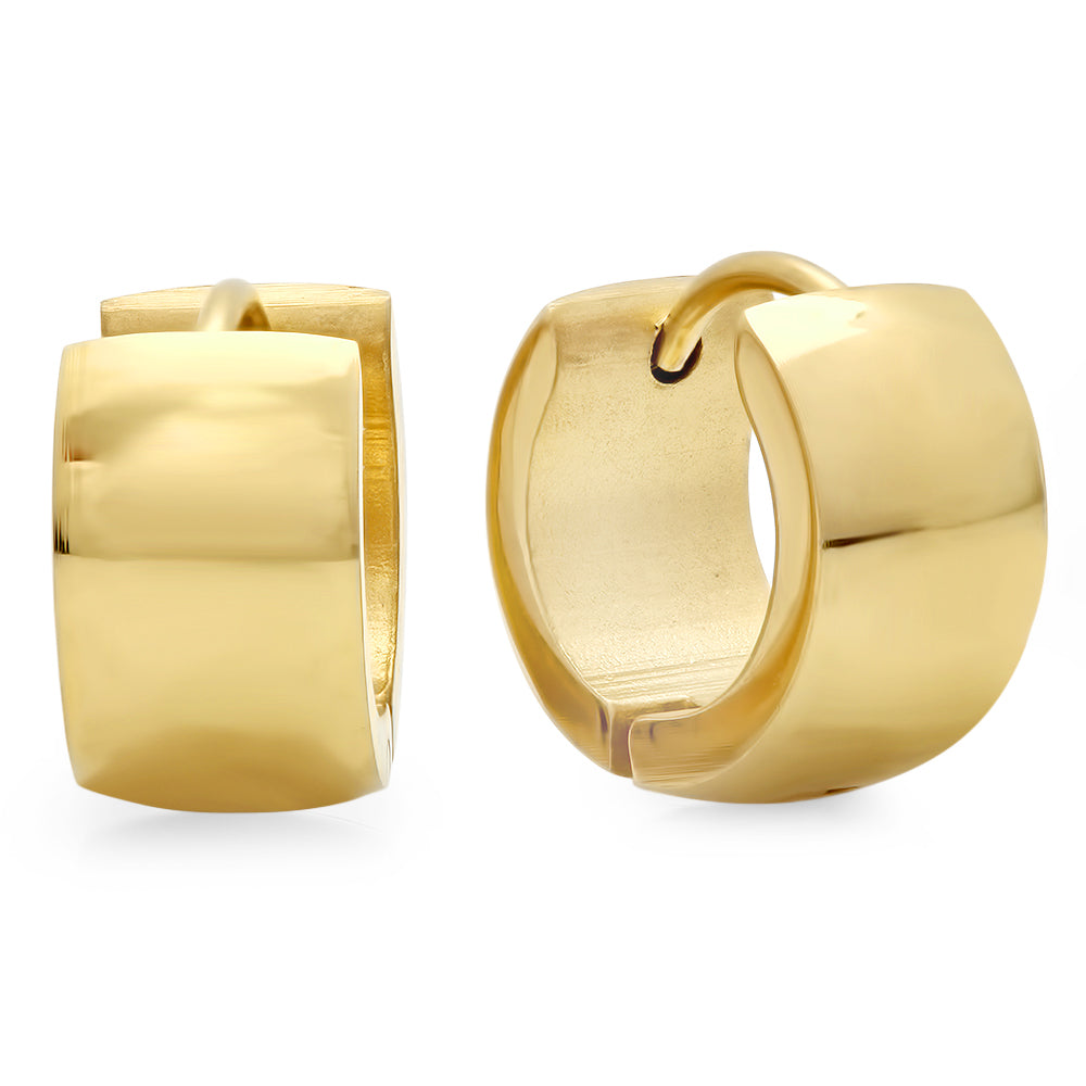 Huggie Wide Band Hoops