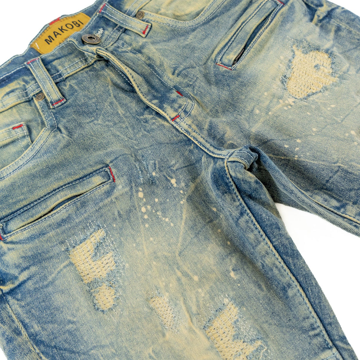 Makobi B1786 KIDS Rick Biker Jeans - Dirt