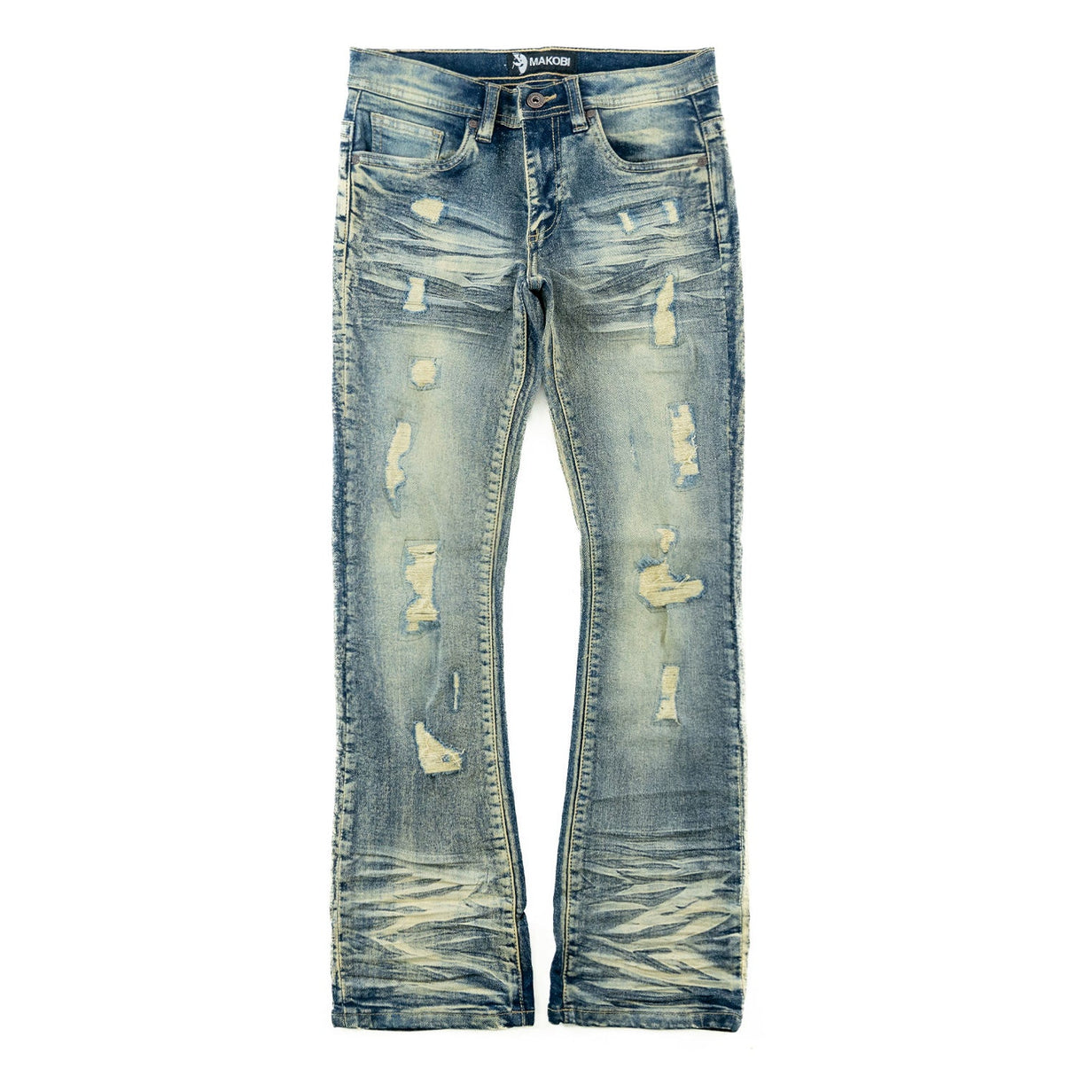 MAKOBI B1979 KIDS Jacob Stacked Jeans - Dirt