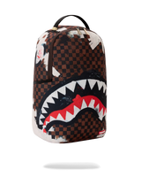 SprayGround Shark In Paris Cotton Canvas Painted DLX Backpack
