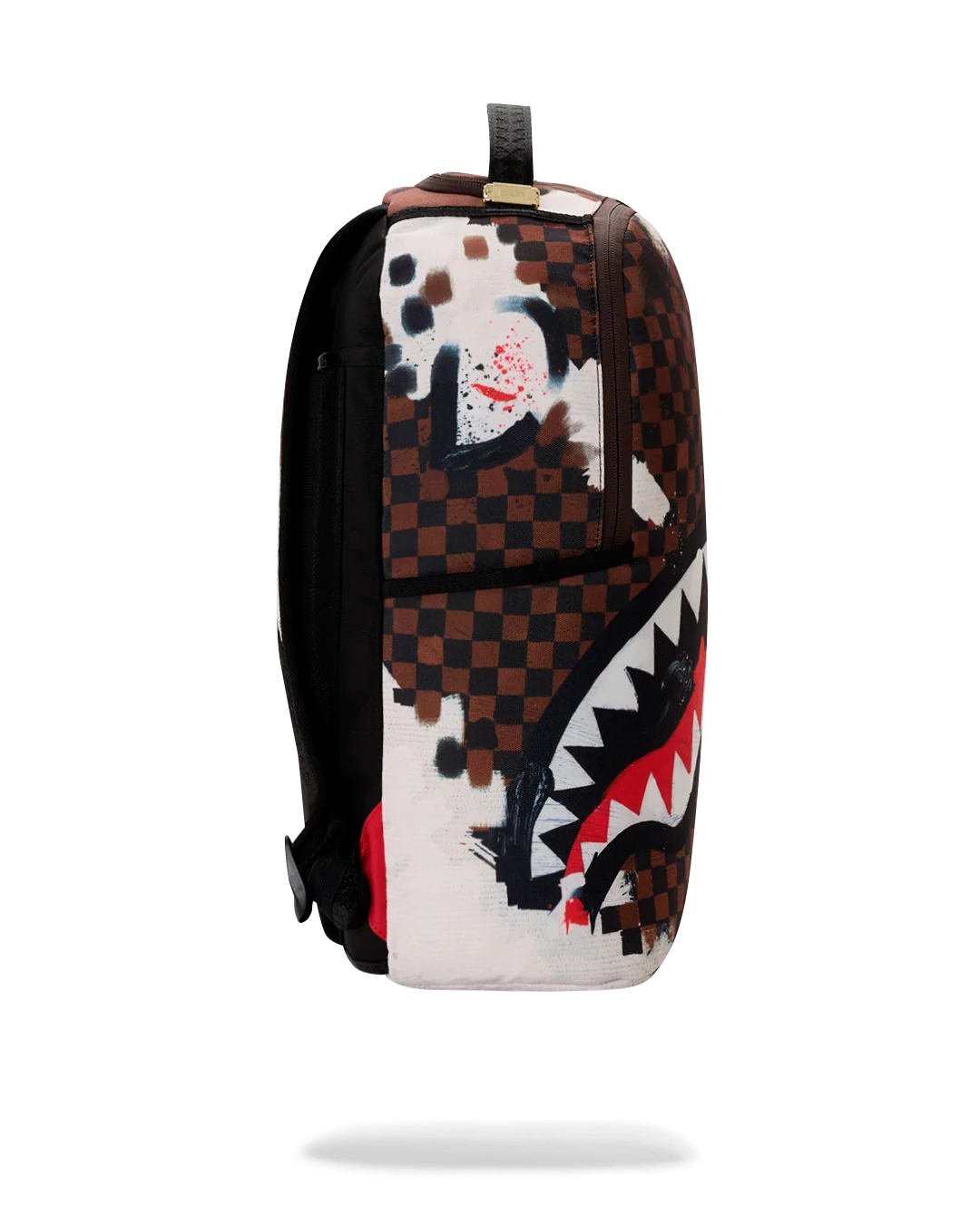 SprayGround Shark In Paris Cotton Canvas Painted DLX Backpack