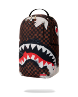 SprayGround Shark In Paris Cotton Canvas Painted DLX Backpack