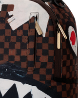 SprayGround Shark In Paris Cotton Canvas Painted DLX Backpack