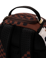 SprayGround Shark In Paris Cotton Canvas Painted DLX Backpack