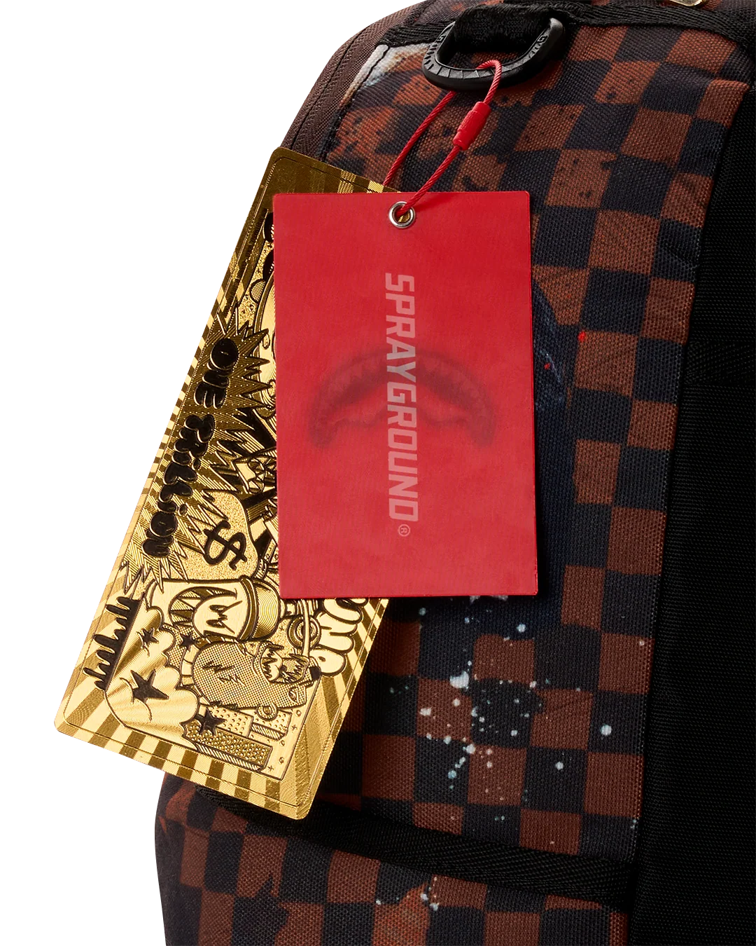 SprayGround Shark In Paris Cotton Canvas Painted DLX Backpack