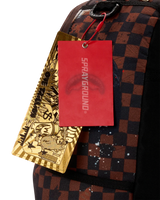 SprayGround Shark In Paris Cotton Canvas Painted DLX Backpack