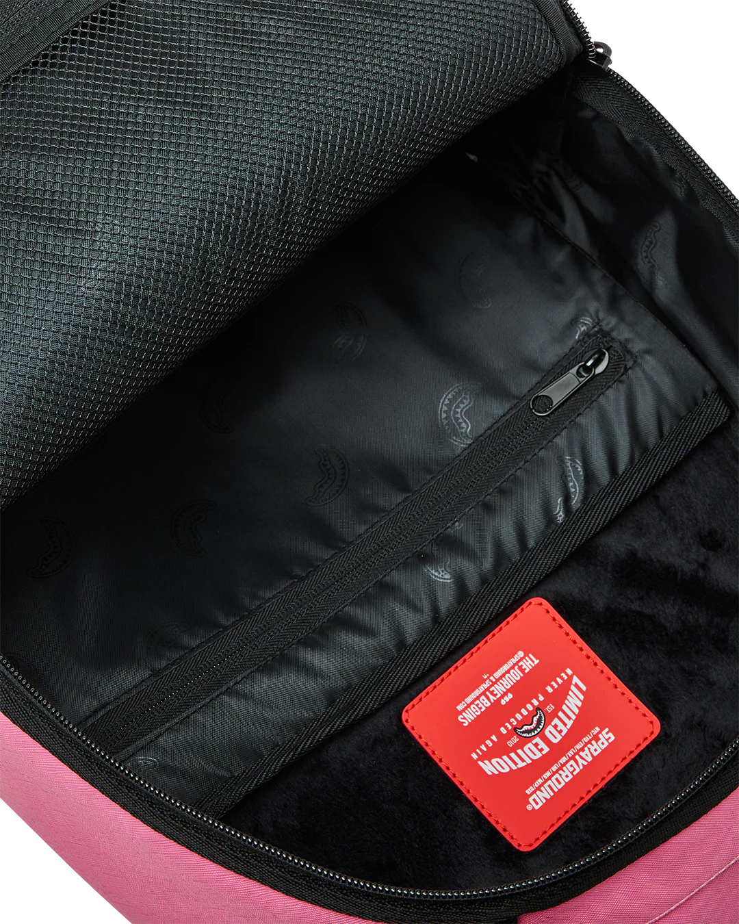 SprayGround Shark Central Pink Embroidered Dlxsv Backpack