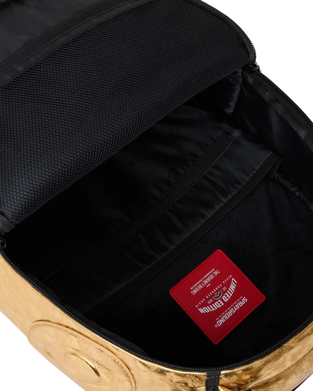SprayGround Gold Weathered Dlxsv Backpack
