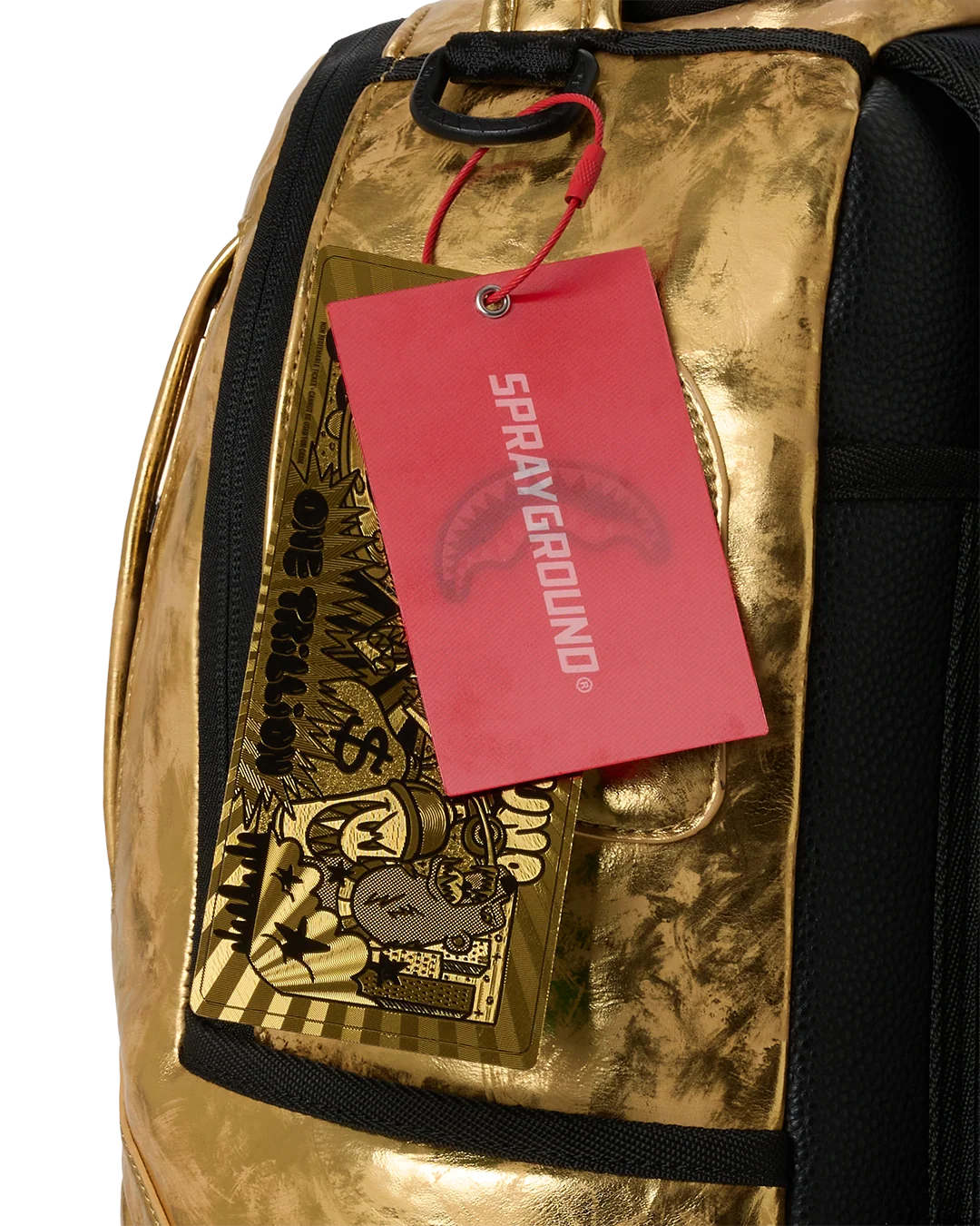 SprayGround Gold Weathered Dlxsv Backpack