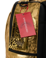 SprayGround Gold Weathered Dlxsv Backpack