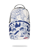 SprayGround Blue Ink Doodle Backpack