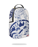SprayGround Blue Ink Doodle Backpack