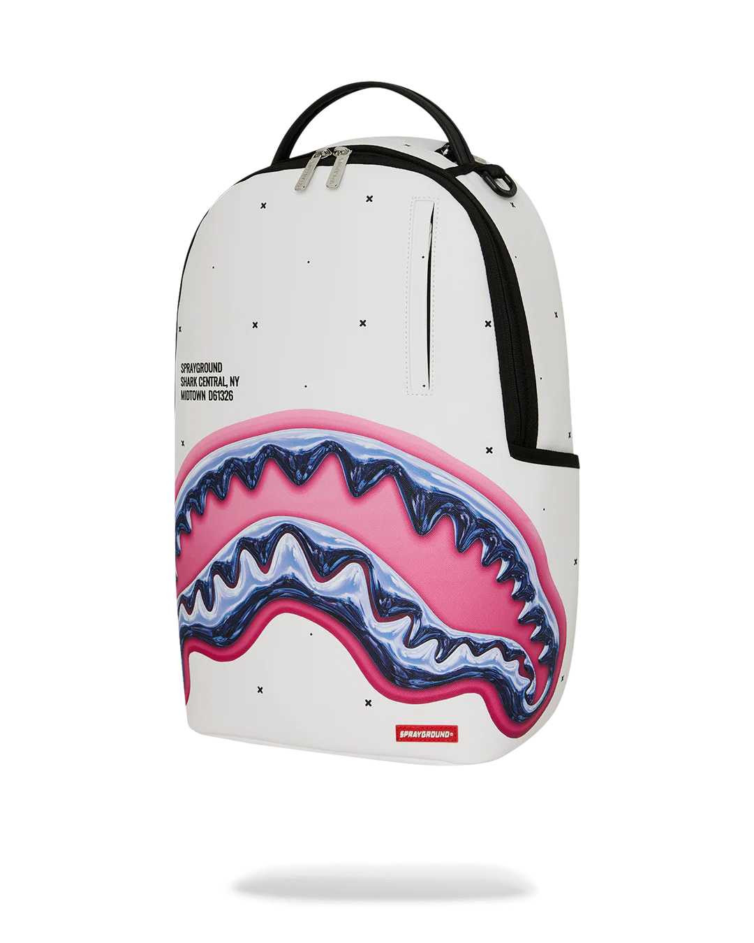 SprayGround Liquid Chrome Shark Central Dlxsv Backpack