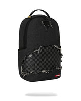 SprayGround Black Denim Tear Shark Dlxsv Backpack