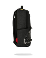 SprayGround Black Denim Tear Shark Dlxsv Backpack