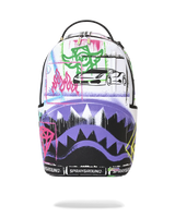 SprayGround Stencil Shark attack Black and White Dlxsv Backpack