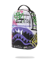 SprayGround Stencil Shark attack Black and White Dlxsv Backpack