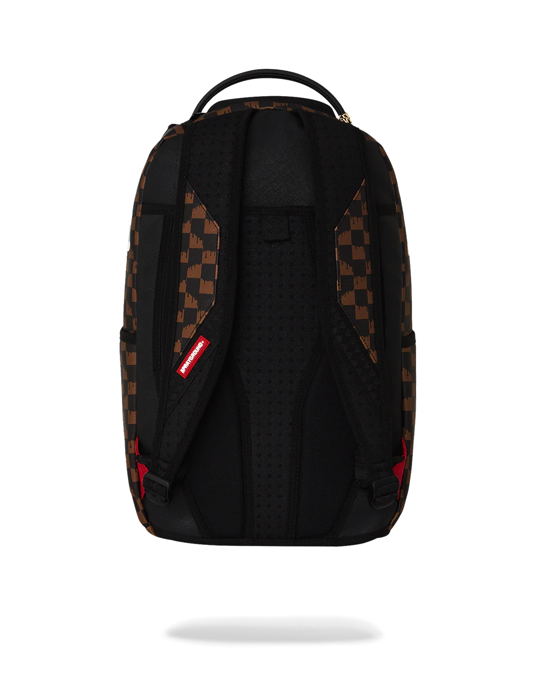 SprayGround Brown And Cream Drip Check Shark Dlxsv Backpack