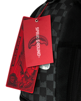 SprayGround Black And White Drip Check Dlxsv Backpack