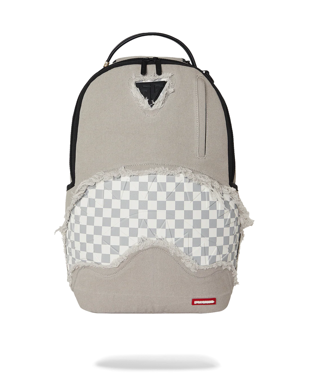 SprayGround Cream Denim Tear Shark Dlxsv Backpack