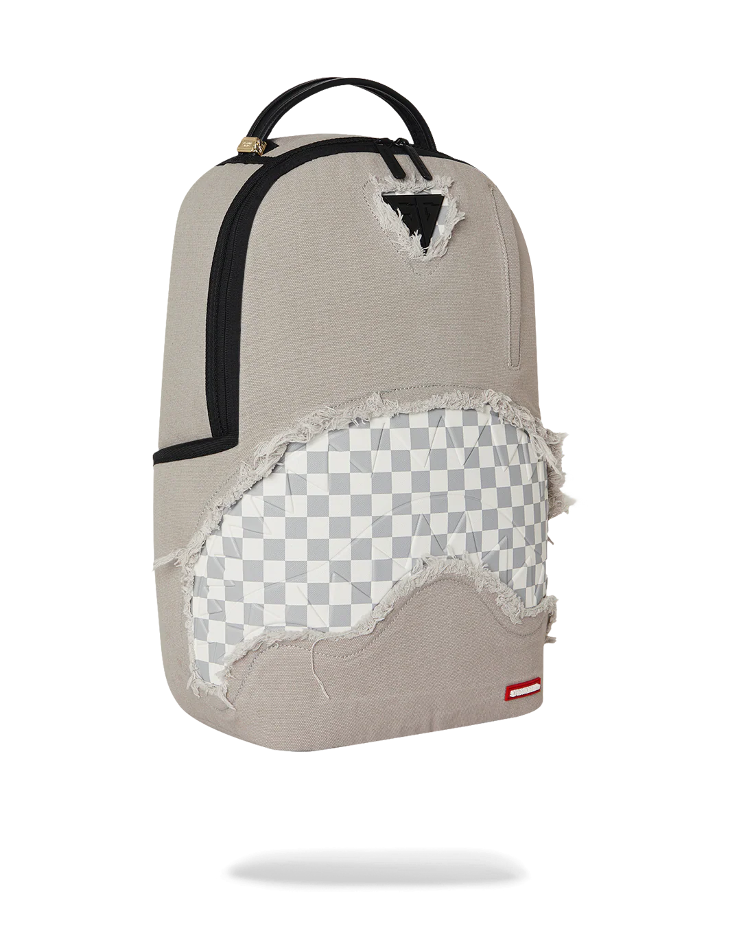 SprayGround Cream Denim Tear Shark Dlxsv Backpack