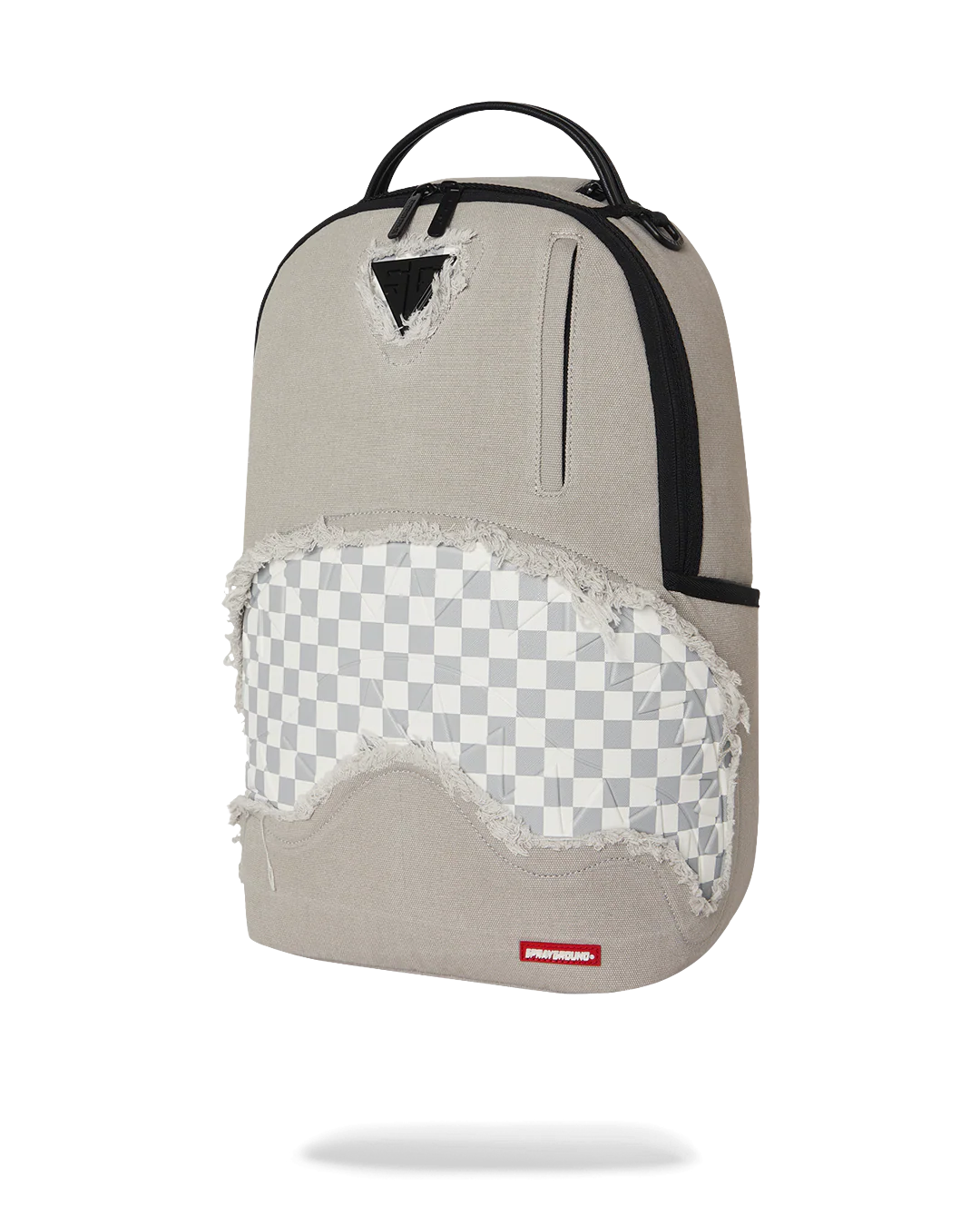 SprayGround Cream Denim Tear Shark Dlxsv Backpack