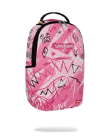 Sprayground Pink Smoke Check Backpack