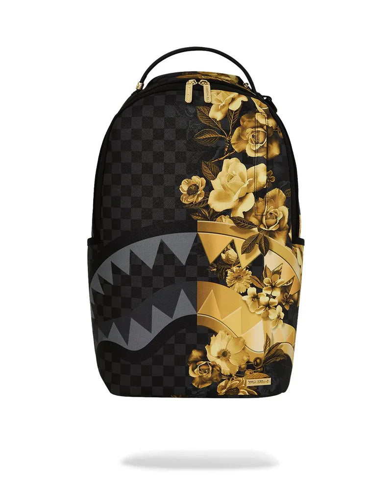 Sprayground Gold Floral Remix Dlxsv Backpack
