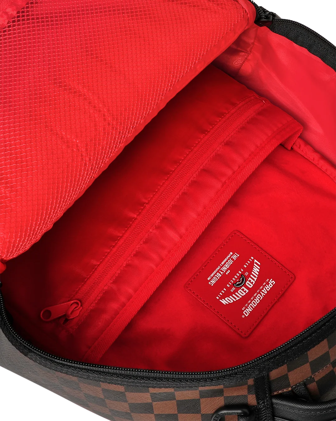 SprayGround Brown Check Ghost Drip Dlxv Backpack