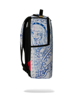 SprayGround Blue Ink Doodle Backpack V.2