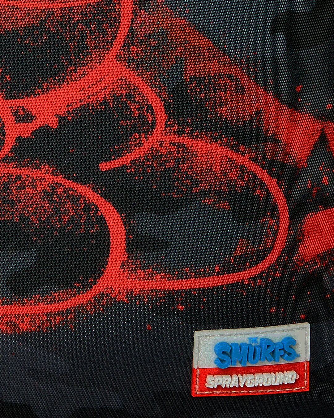 SprayGround Smurfs Red Stencil Dlxsv Backpack