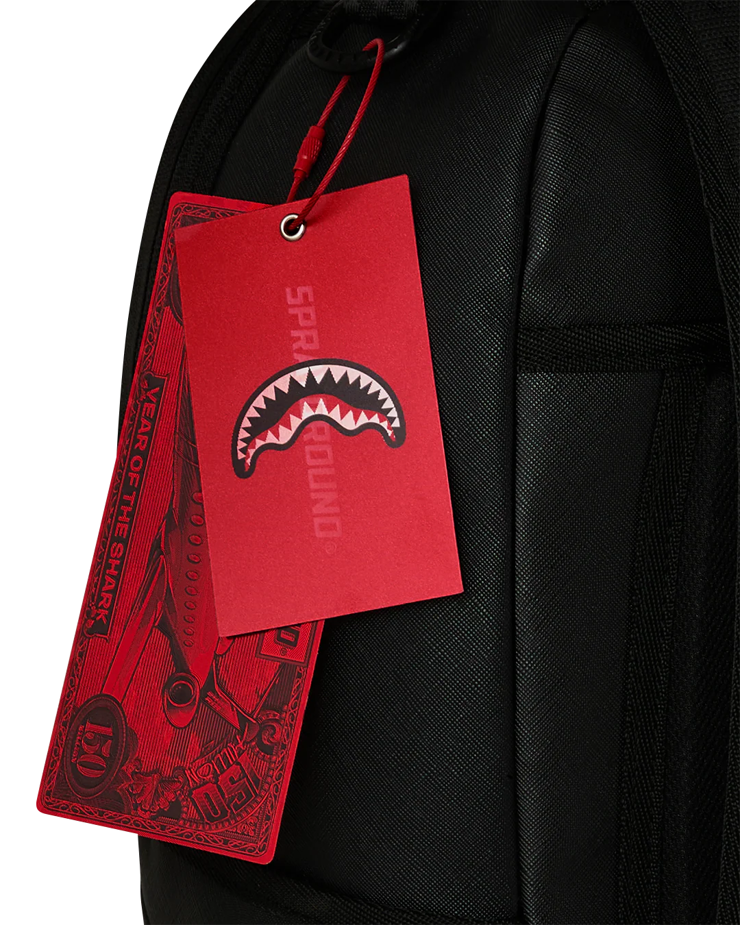 SprayGround Blacked Out Embossed Gold Tooth Dlxsv Backpack