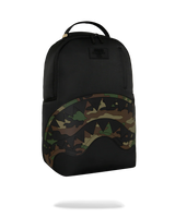 SprayGround Shark Central Black Nylon Camo Dlxsr Backpack